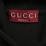 Gucci Small Logo Embroidered Space Cotton Zipper Hoodie