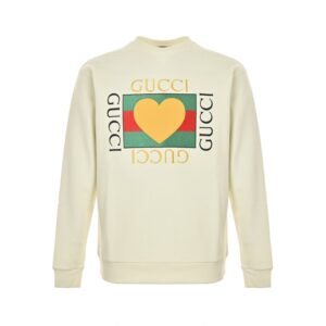 Gucci  24Fw Valentine's Day Heart Embroidered Crewneck Sweatshirt
