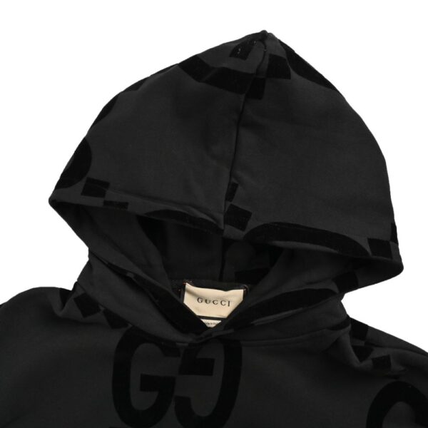 Gucci 24Fw Flocking Printed Suit Hooded Sweatshirt