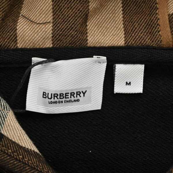 Burberry 23Fw Check Hood Zippered Hooded Sweatshirt Jacket