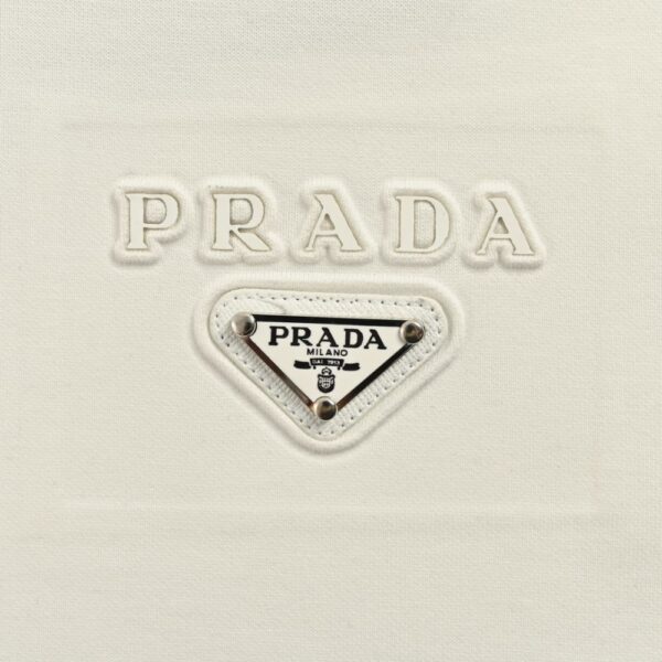 Prada 24Fw Embossed Metal Triangle Logo T-shirt