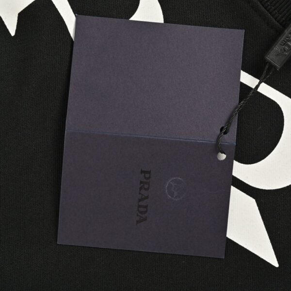 Prada 24Fw collar large letter logo print sweatshirt