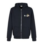 Dior 24Fw Dinosaur patch zip-up hoodie