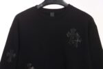 Chrome Hearts  Cross patch leather sweatshirt
