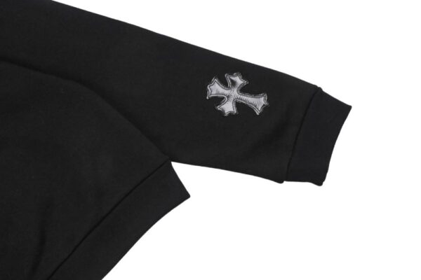 Chrome Hearts  23Fw Cross Leather Logo Sweatshirt