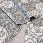 Chanel Camellia Scarf Grey White