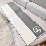 Chanel Grey and white symmetrical shawl