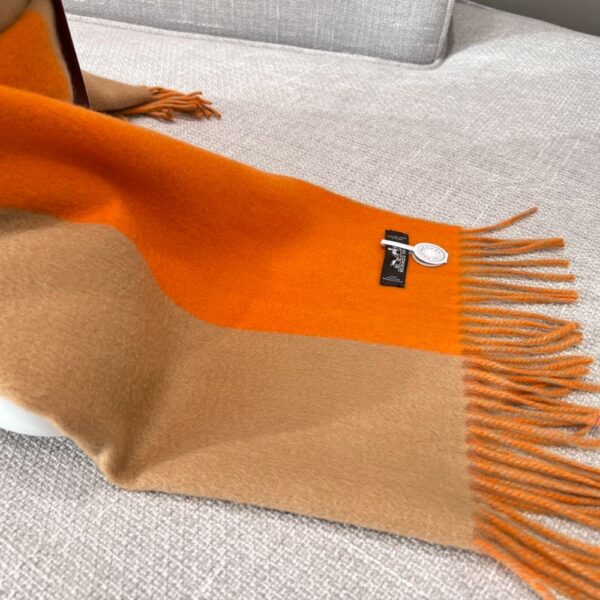 Hermes Cashmere scarf orange