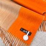 Hermes Cashmere scarf orange