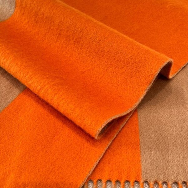 Hermes Cashmere scarf orange
