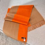 Hermes Cashmere scarf orange