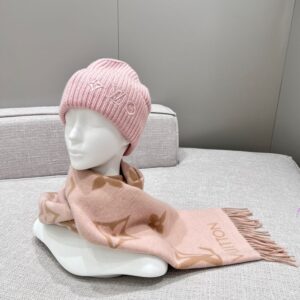 Louis Vuitton Rrykjavik Classic Cashmere Scarf Pink