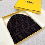 Fendi Triangle cashmere shawl brown
