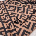 Fendi Triangle cashmere shawl brown