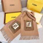 Fendi  Pocket fur scarf milk tea color