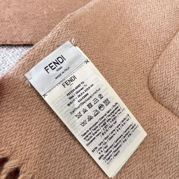 Fendi  Pocket fur scarf milk tea color