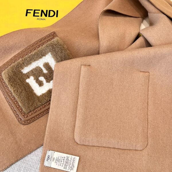 Fendi  Pocket fur scarf milk tea color