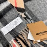 Burberry Colorblock Check Scarf Camel Grey