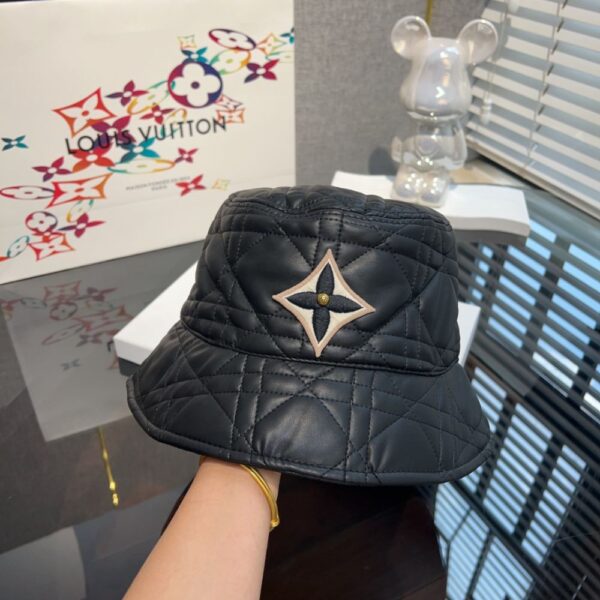Louis Vuitton Diamond quilted leather bucket hat