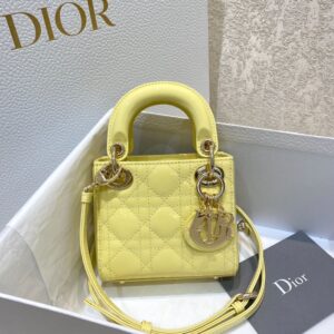 Dior Bag Lady Dr 17*15*7cm Yellow