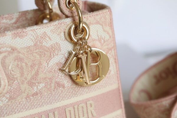 Dior Bobby Lady D-Lite Embroidered tiger pink