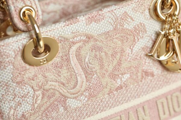 Dior Bobby Lady D-Lite Embroidered tiger pink