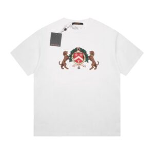 Louis Vuitton Double Dog Logo Short Sleeve T-Shirt