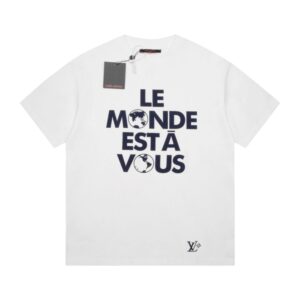 Louis Vuitton World globe print short sleeve T-shirt