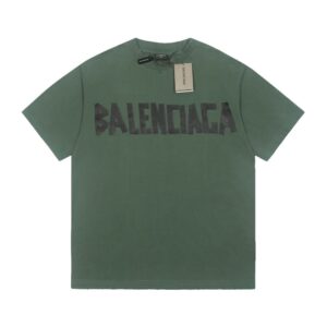Balenciaga  letter short-sleeved T-shirt Green